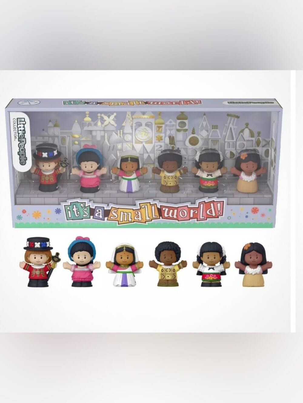Disney Little People "It's a Small World" Multicultural Kids Toy Set - White
